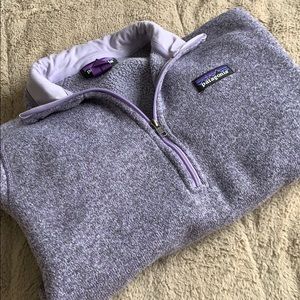 Smoky violet Patagonia 1/4 zip women’s sweatshirt